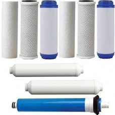 COMPLETE 5 STAGE REVERSE OSMOSIS FILTERS  INLINE CARB 2 SETS. 1 100 GPD MEMBRANE - B01HODXRP0
